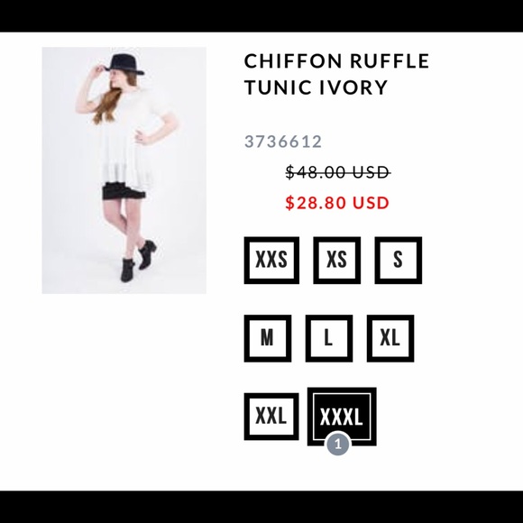 Chiffon Ruffle Tunic - Picture 1 of 3